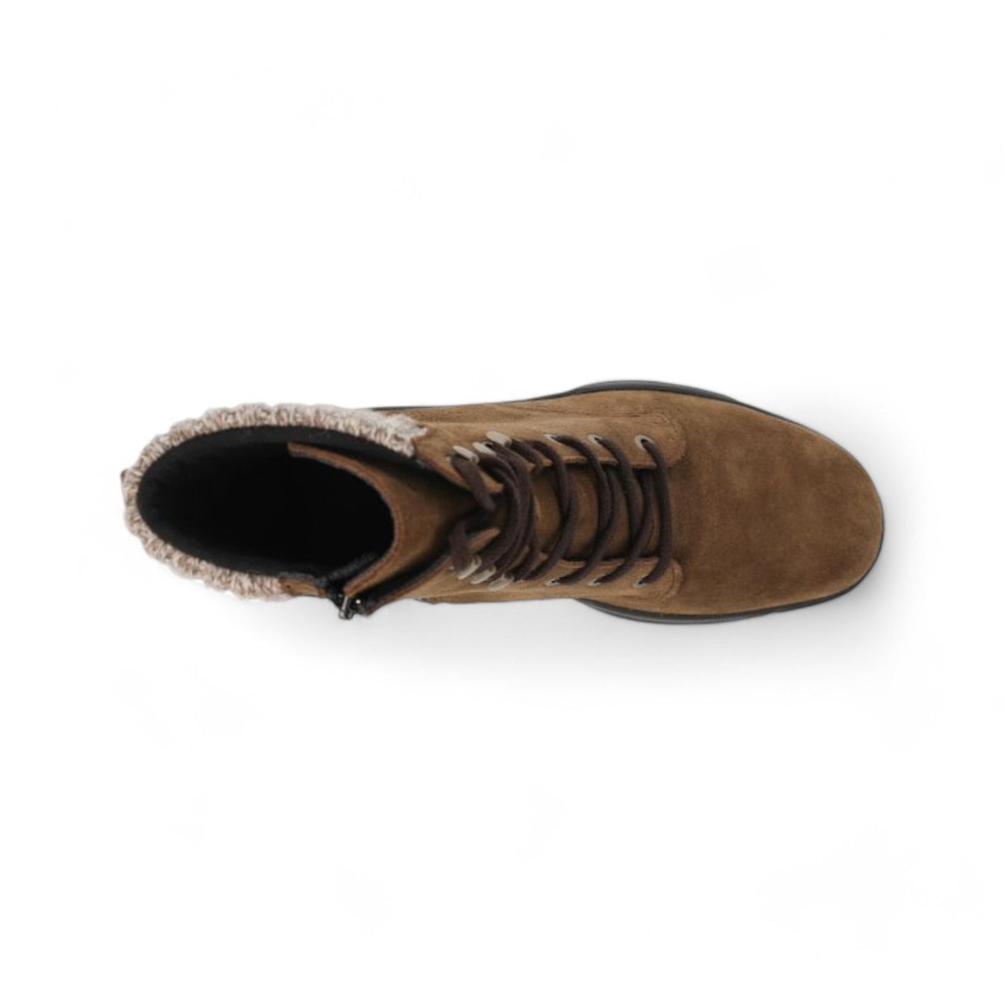 DB Wide Lace Up Boots - Acre Brown Suede