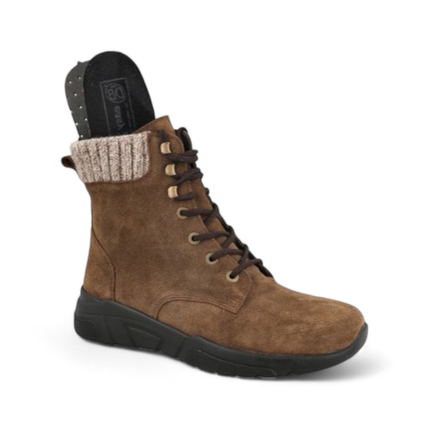DB Wide Lace Up Boots - Acre Brown Suede
