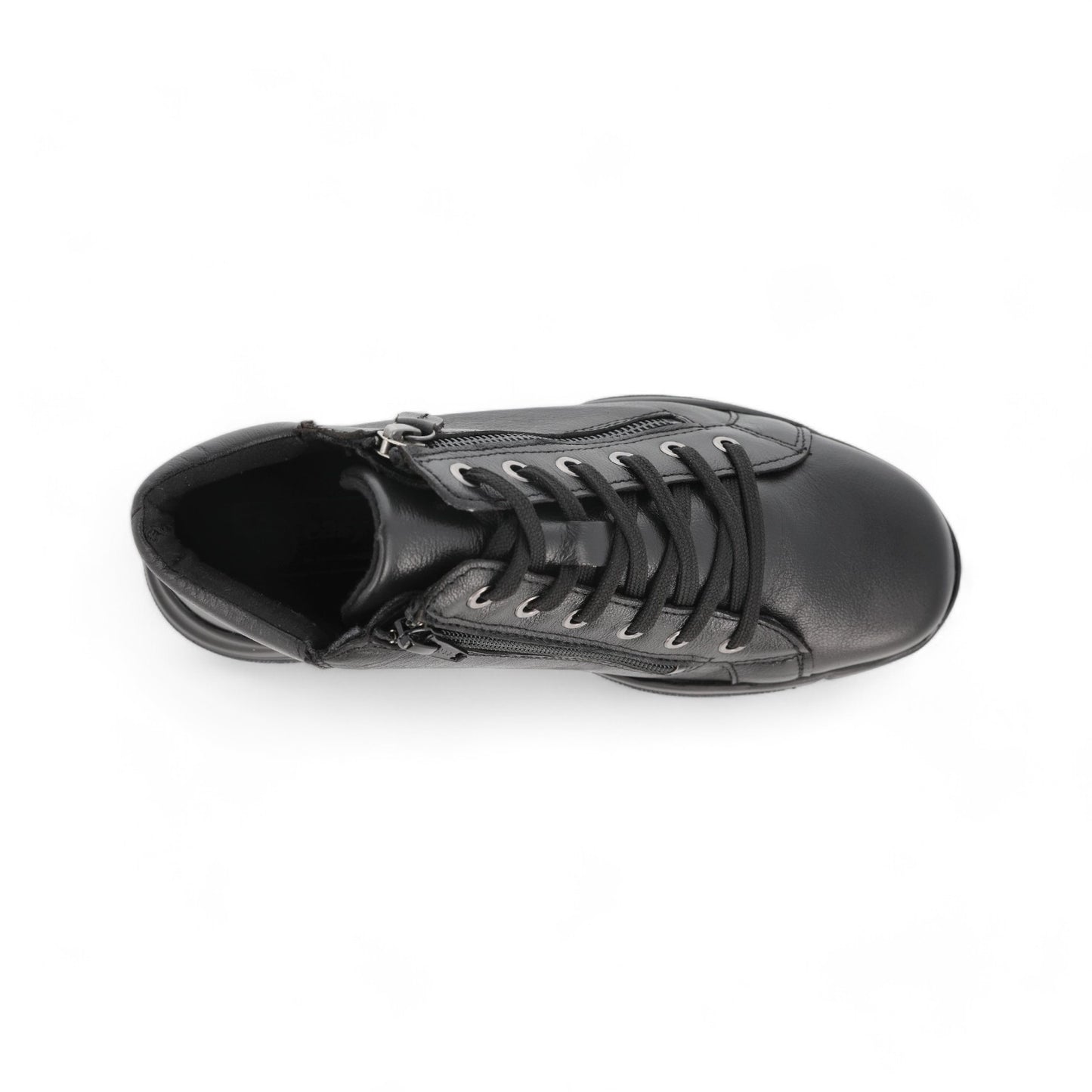 DB Wide Twin Zip Easy Access Lace Boots - Harbour Black