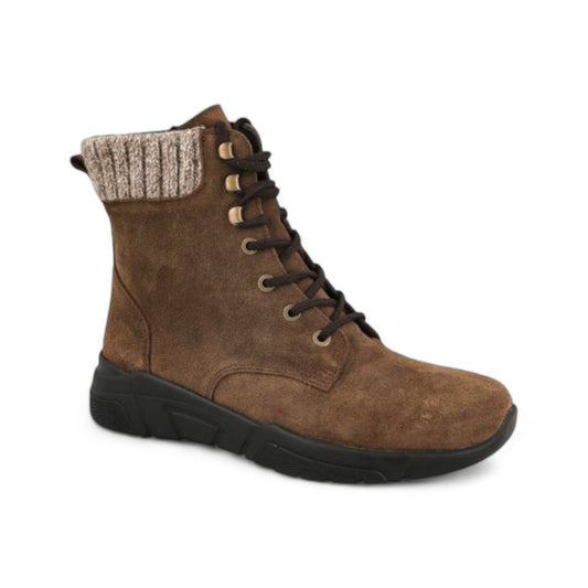 DB Wide Lace Up Boots - Acre Brown Suede