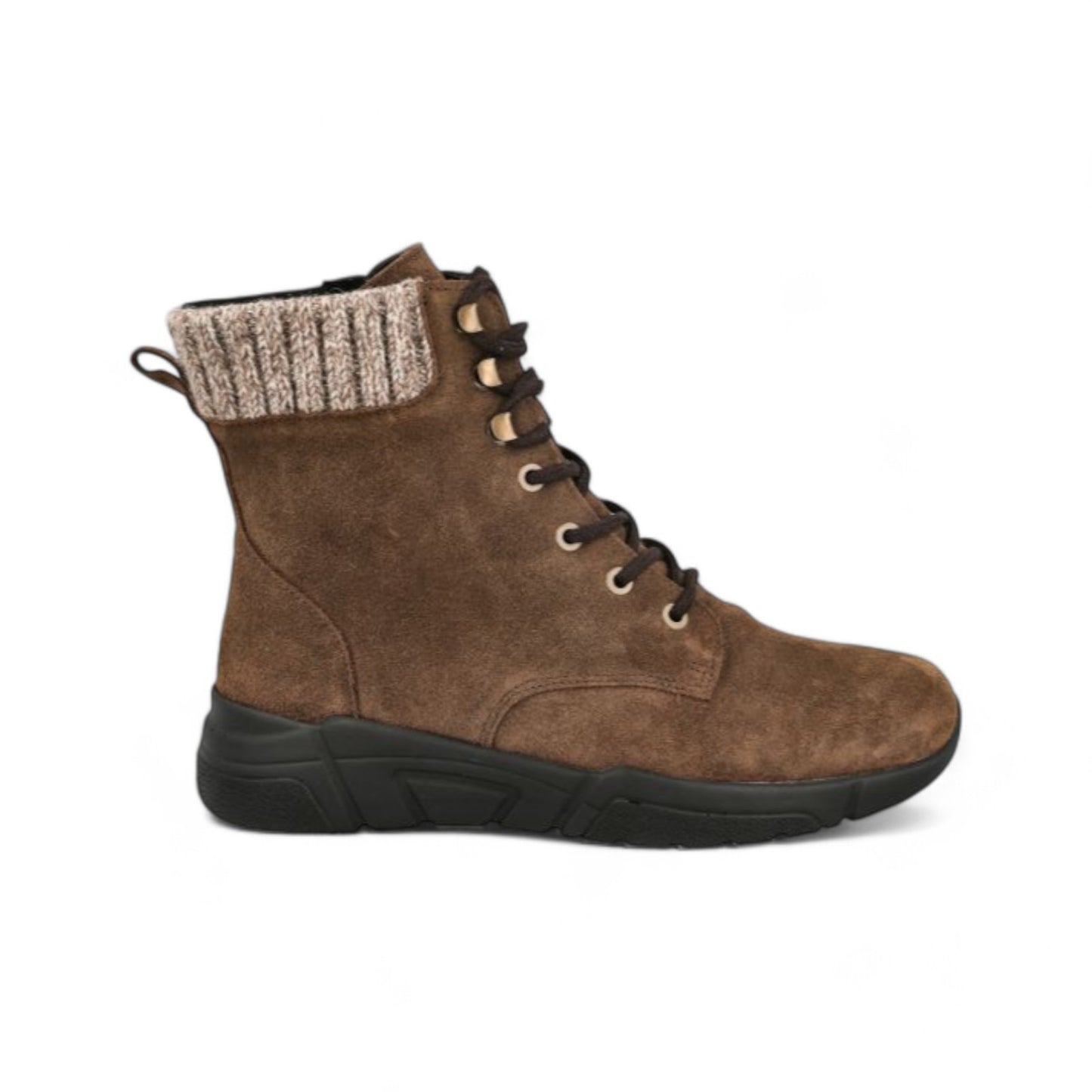 DB Wide Lace Up Boots - Acre Brown Suede
